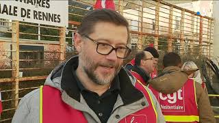 Rassemblement CGT Pénitentiaire devant la DI Rennes “Mardi Noir” 12/02/19