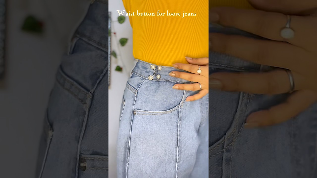 Waist button for loose👖😱​⁠@misshelly_official ​⁠@Meesho #meeshofinds  #meesho #trendingshorts