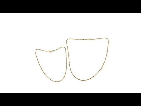 Bellezza Bronze DiamondCut Set of 2 RopeLink Necklaces