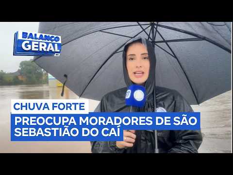 Chuva forte preocupa moradores de São Sebastião do Caí