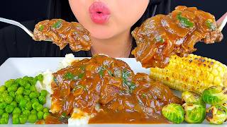 Download lagu ASMR Salisbury Steak & Mashed Potatoes Covered in Gravy【Mukbang/Eating Sounds/No Talking】 mp3