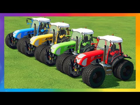 LOAD AND TRANSPORT POTATOES WITH COLORED TRACTORS - Farming Simulator 22
