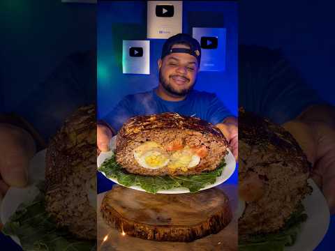 Tasting stuffed meat cake 🥩#food #recipe #asmr #mukbang #tasting
