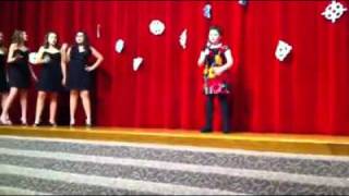 My niece singing the Amy Winehouse song "Valerie" at her school talent show........
