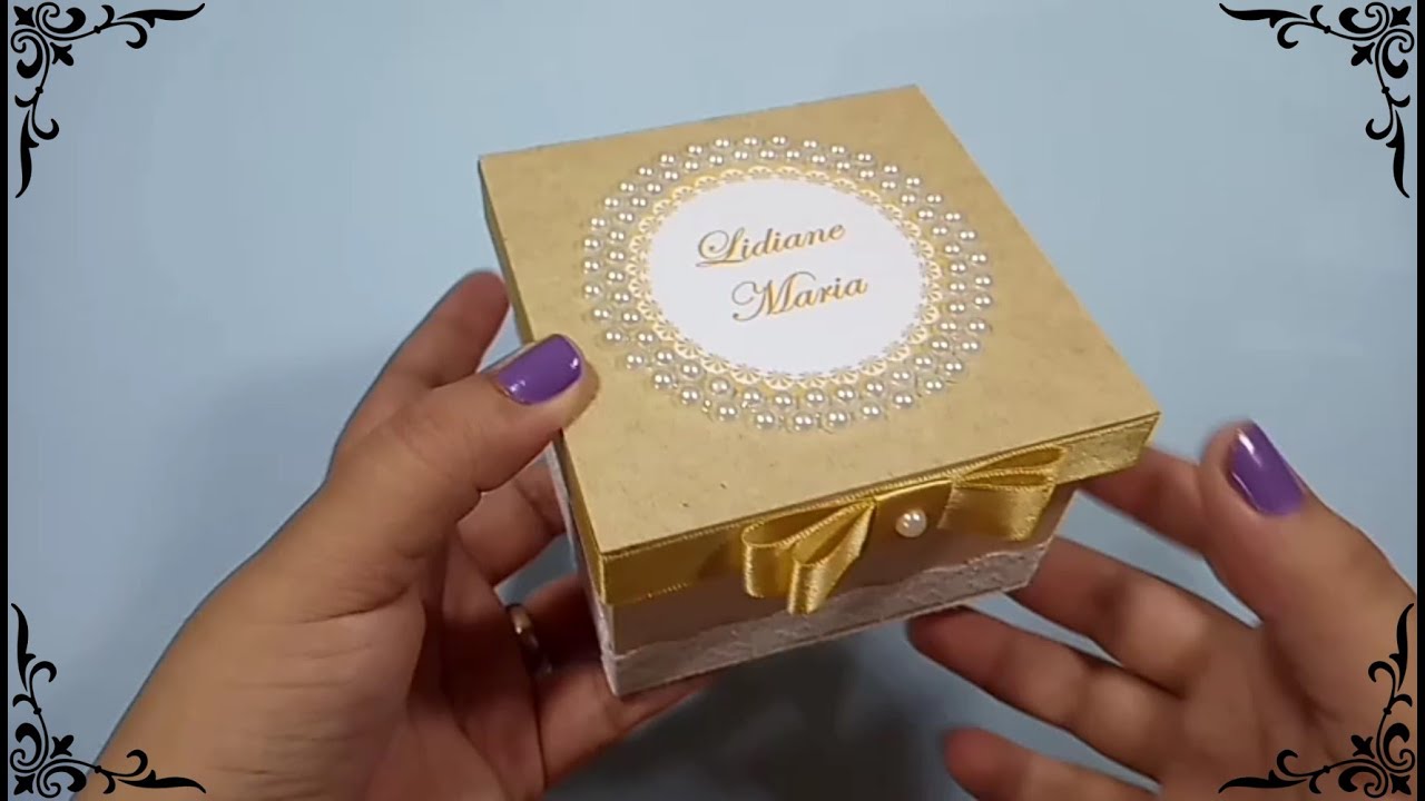 Caixa de MDF decorada sem pintura