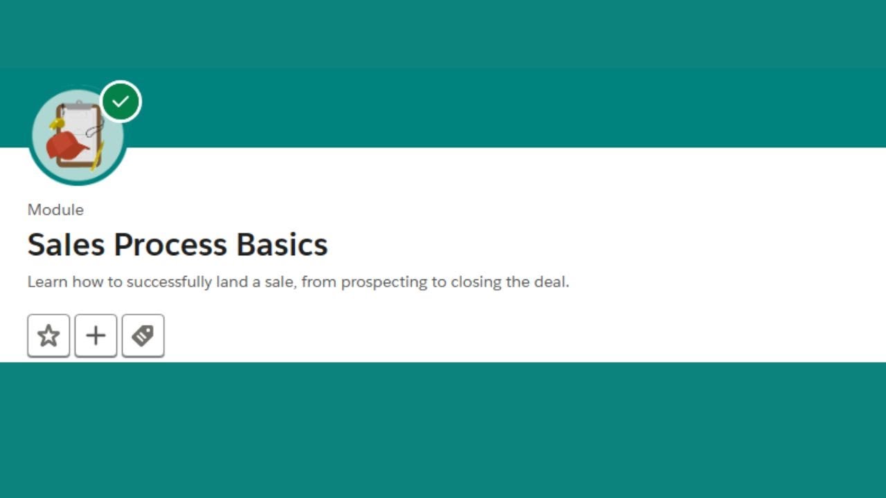 Sales Process Basics Trailhead Salesforce