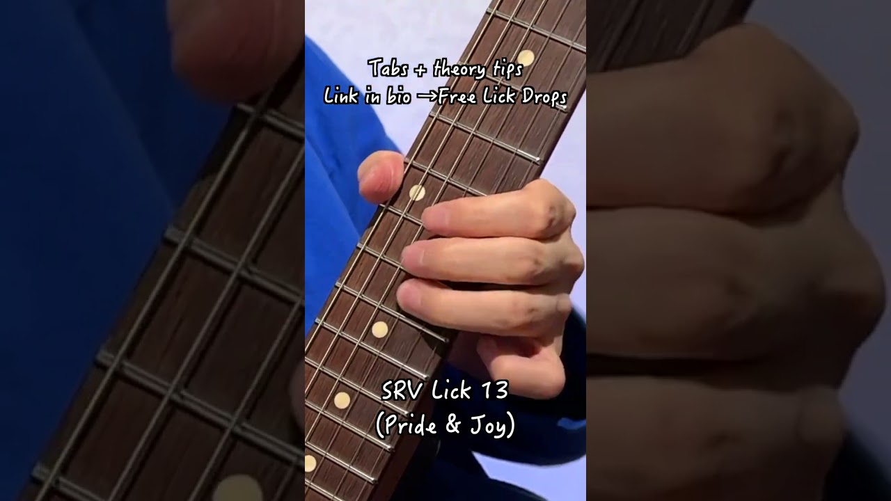 Stevie Ray Vaughan Lick 13 from Pride & Joy | Get the latest Free Lick Drop with TAB + theory.