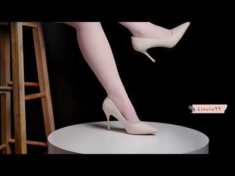 ［4K HDR］white heels & white stockings | pantyhose | nylons | highheels | 絲襪 | legs | feet | foot