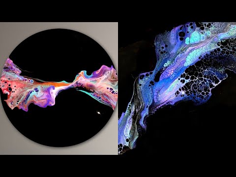 (124)Fluid Art/ Dutch Pour with Cell Activator/Beautiful cells/Abstract Pouring/Acrylic Painting