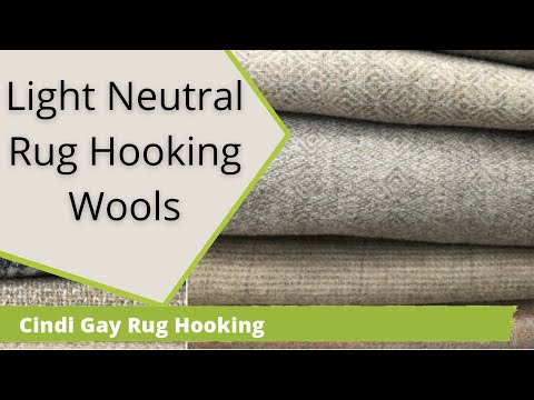 #Rughooking Wool: Light Neutrals, white & beige