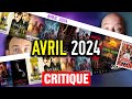 CRITIQUES DE NOS FILMS VUS EN AVRIL 2024