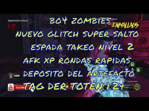 bo4 zombies nuevo glitch super salto espada takeo nivel 2 afk xp rondas TAG DER TOTEN 1.24