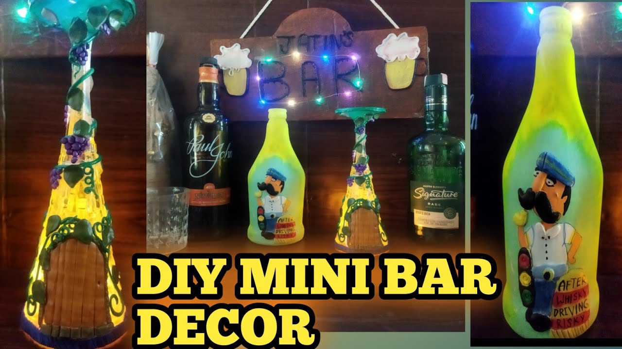 Mini BAR Setup At HOME/ BAR DIY/ #barathome / How I set mini BAR at home/ DIY BAR DECOR