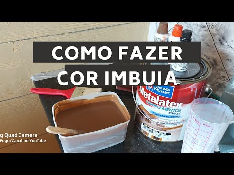 HOW TO MAKE IMBUIA COLOR - IMBUIA IN WATER-BASED ACRYLIC VARNISH - WOOD EFFECT WITH MORTAR