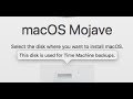Solution to MacOS Mojave Install Problem - This Disk Is Used For Time Machine Backups