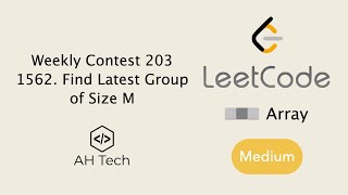 YouTube video 'LeetCode 1562. Find Latest Group of Size M (Python)'