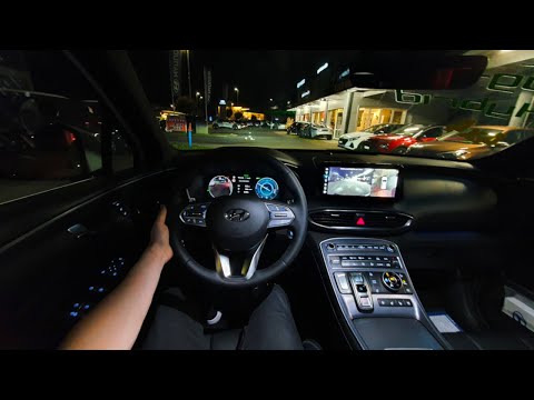 Hyundai Santa Fe Plug-in Hybrid 2022 Test Drive POV at Night 4K