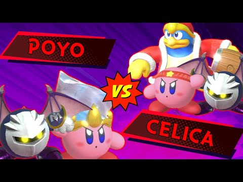 Poyo (Meta Knight/Water) vs Celica (Fighter/Meta Knight/King Dedede) - Kirby Fighters 2 - ASG5