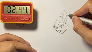 5分で早描き　スーパーサイヤ人孫悟空【ドラゴンボール】
