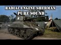 Sherman M4A1 start up and drive - 3 minutes of radial sound