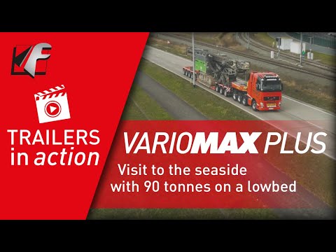 FAYMONVILLE VarioMAX Plus: Visit to the seaside with 90 tonnes on a lowbed