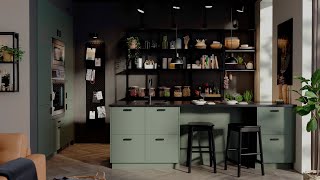 IKEA — Discover the matt gray-green NICKEBO kitchen fronts