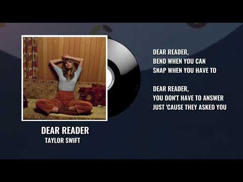 Taylor Swift - Dear Reader (Lyrics)