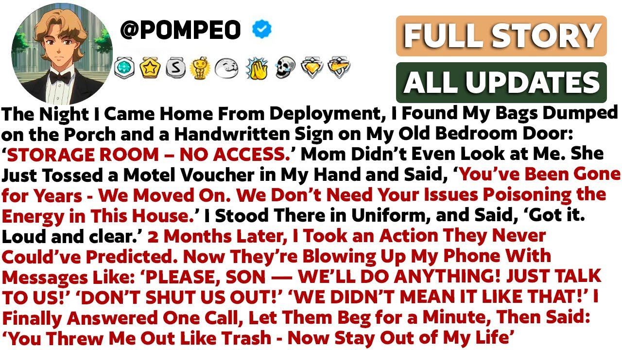 The Night I Came Home From Deployment, I Found My Bags Dumped on the Porch and a Handwritten Sign...