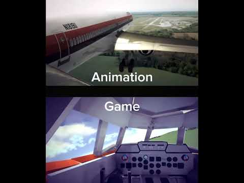 United Airlines flight 232 With CVR | Game VS Animation #planecrash