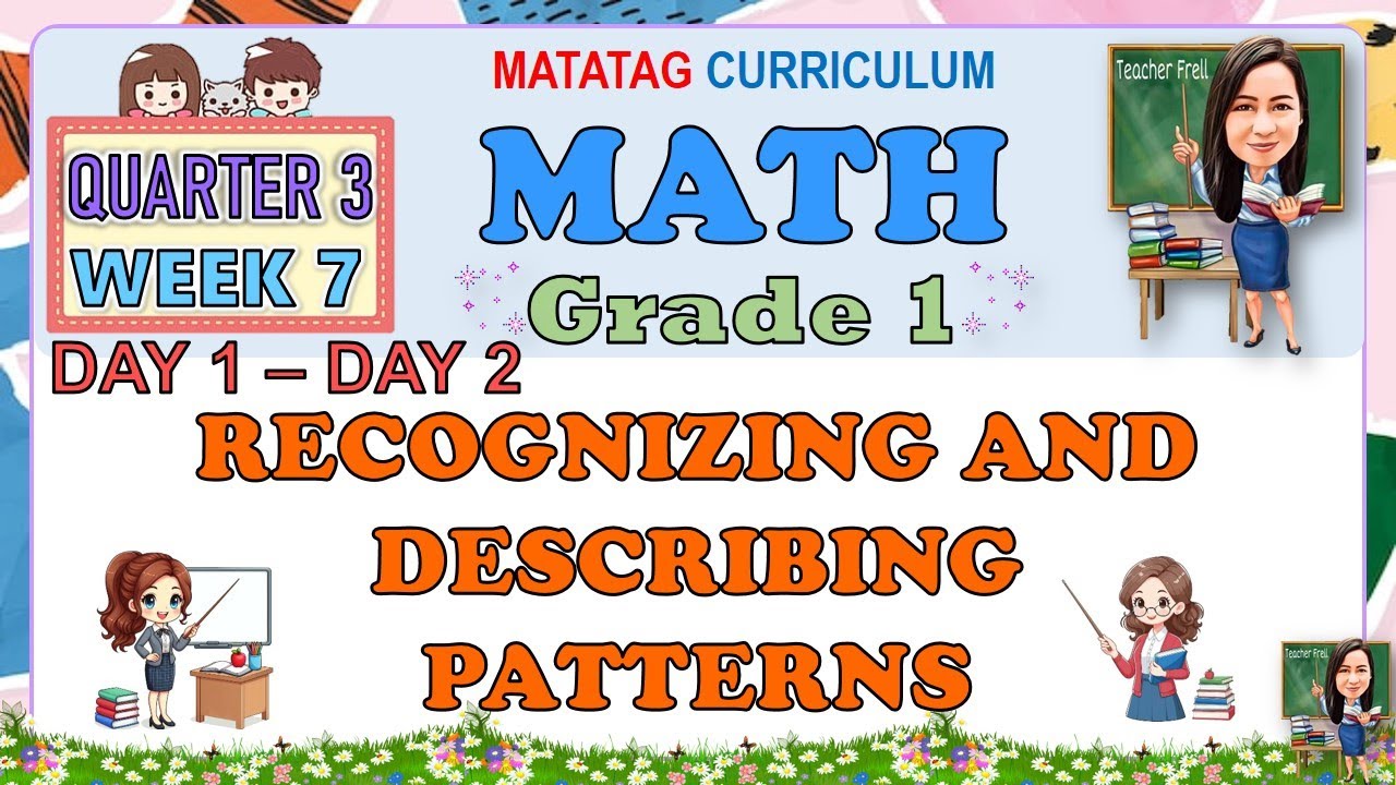 MATH 1 QUARTER 3 WEEK 7 DAY 1-2 | RECOGNIZING AND DESCRIBING PATTERNS | MATATAG CURRICULUM
