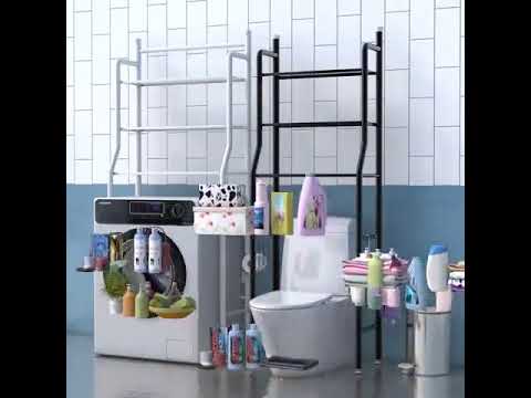 Multifunctional over toilet storage rack organize your bathr...
