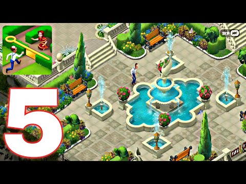 Gardenscapes - Gameplay Walkthrough Part 5 Day 1 - 4 New Area Restored (Android, iOS)