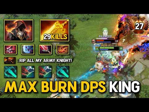 MAX BURN DPS CARRY Wraith King 29Kills 15Mins Radiance Item Build 100% Counter Chaos Knight DotA 2