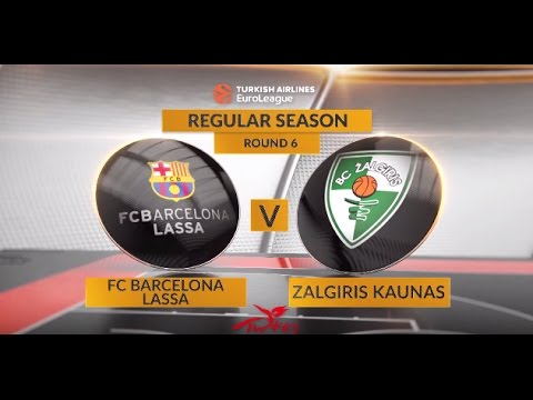 EuroLeague Highlights RS Round 6: FC Barcelona Lassa 92-86 Zalgiris Kaunas