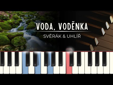 Voda voděnka / Větře větříčku (Uhlíř/Svěrák, S čerty nejsou žerty) tutoriál + noty pro klavír + MIDI
