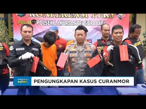 POLRESTABES SURABAYA UNGKAP KASUS CURANMOR POLSEK LAKARSANTRI