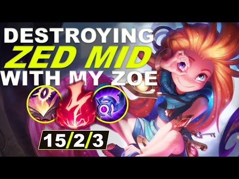DESTROYING Zed Mid With My Zoe | Challenger Mid Main | Best Zoe NA