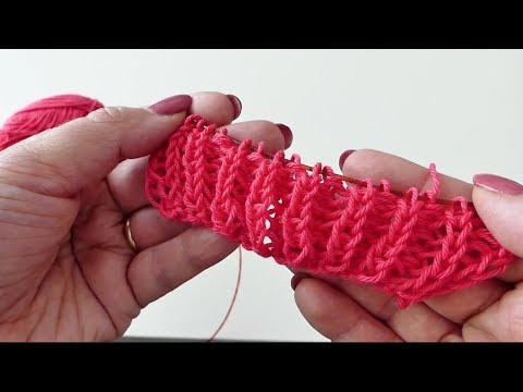 single-coloured full patent / Brioche CraSy EaSy knitting in rows