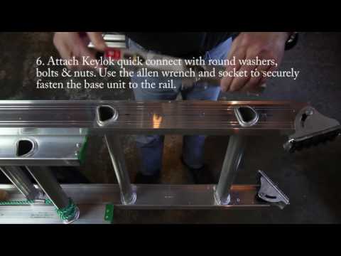 Levelok Quick Connect Ladder Leveler installation on Werner D1200 3 Extension Ladder