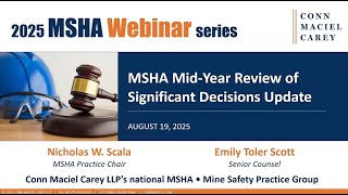 MSHA Mid-Year Review of Significant Decision Updates