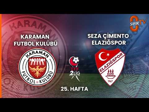 KARAMAN FUTBOL KULÜBÜ - SEZA ÇİMENTO ELAZIĞSPOR