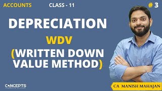 Written Down Value method of Depreciation Class 11 | WDV Method | Depreciation Accounts