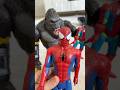 #spiderman run away from #kingkong #marveltoys #superhero #superherotoys #superherogames
