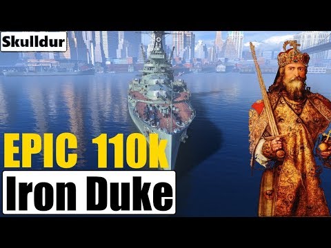 EPIC WORLD OF WARSHIPS [074] IRON DUKE, 110k Schaden, Brawl gegen Full HP Kaiser mit 8000 HP