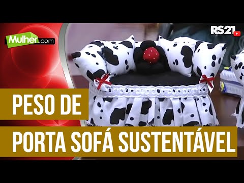 Mulher.com 22/04/2015 Célia Moretti - como fazer Peso de porta sofá sustentável Parte 2/2