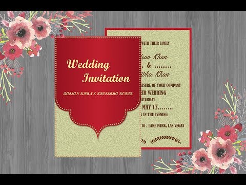 How to design a modern wedding invitation card in...
