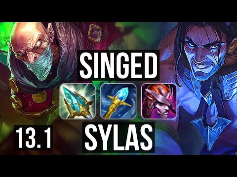 SINGED vs SYLAS (TOP) | Rank 1 Singed, 6/2/18 | KR Grandmaster | 13.1