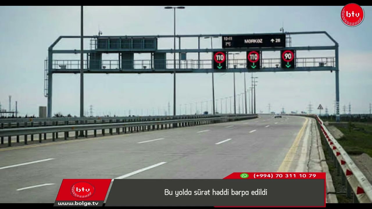 Bu yolda sürət həddi bərpa edildi