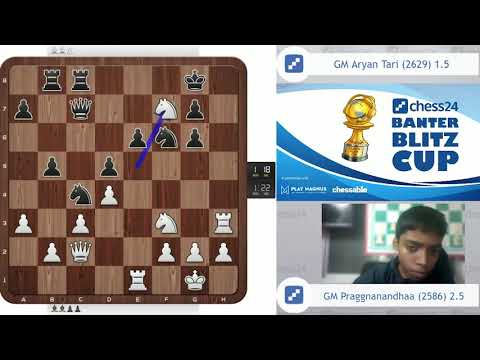 "It's just too tempting!" | GM Praggnanandhaa vs GM Aryan Tari - Banter Blitz Cup Highlight