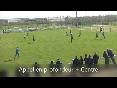 Gros match de Joachim Milla, 21ans !!!!!  Attaquant - F.C Tremery - Niveau R1- Résumé du  03/04/2022